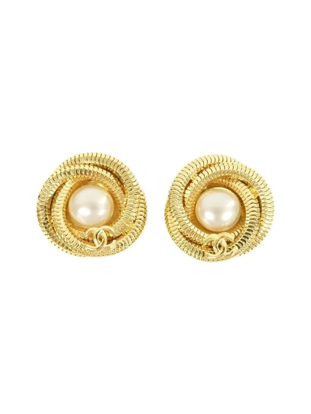 Chanel Vintage Earrings Gold